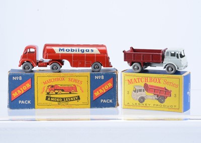 Lot 183 - A hard to find boxed Matchbox Lesney 3b Bedford Tipper Model