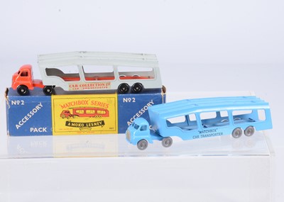 Lot 198 - A hard to find boxed Matchbox Lesney AP-2 Bedford Car Transporter