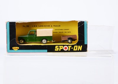 Lot 224 - A Tri-ang Spot-On No.308 Land-Rover & Trailer