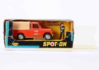 Lot 225 - A Tri-ang Spot-On No.316 Fire Dept Land-Rover