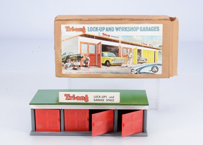 Lot 245 - A very hard to find Boxed Tri-ang Lock-Up & Workshop Garages Set