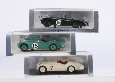 Lot 297 - Spark 1:43 Scale Jaguar XK120 Le Mans Models