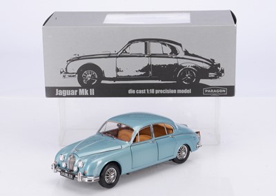 Lot 310 - A Paragon Models 1:18 Scale 1962 Jaguar Mark 2 3.8 Opalescent Blue
