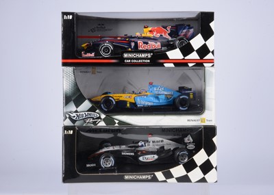 Lot 328 - Minichamps & HotWheels 1:18 Scale Formula 1 Models