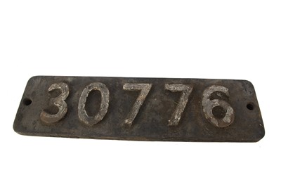 Lot 748 - Locomotive Smoke Box Number Plate