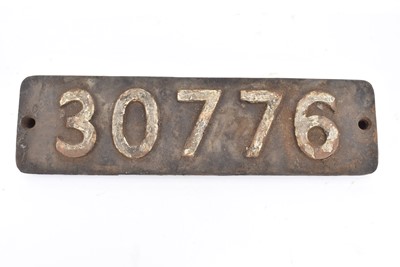 Lot 748 - Locomotive Smoke Box Number Plate