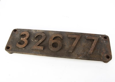Lot 751 - Locomotive Smoke Box Number Plate