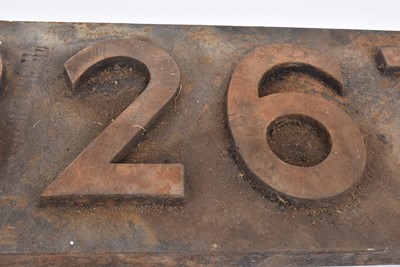 Lot 751 - Locomotive Smoke Box Number Plate