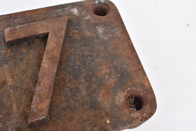 Lot 751 - Locomotive Smoke Box Number Plate