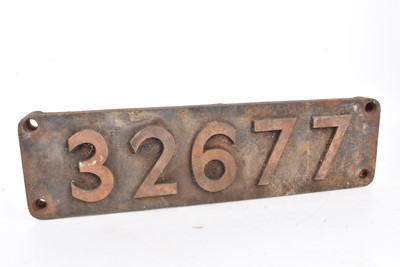 Lot 751 - Locomotive Smoke Box Number Plate