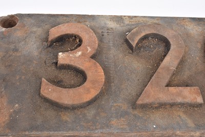 Lot 751 - Locomotive Smoke Box Number Plate