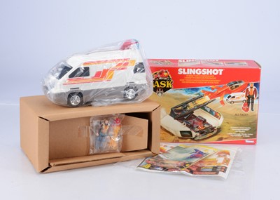 Lot 408 - A Kenner MASK Slingshot RV Van/Surveillance Unit & Sonic Jet With Action Figure