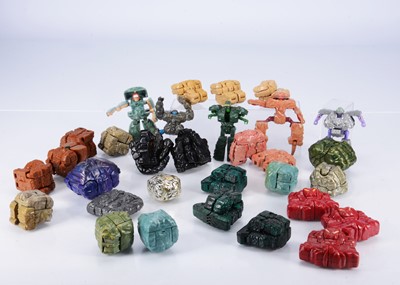 Lot 425 - Bandai GoBots Rock Lords Transforming Action Figures