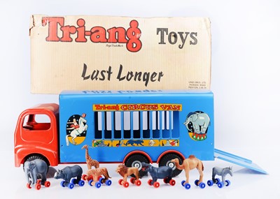 Lot 475 - A Tri-ang Toys Large Pressed Steel Circus Van No.307