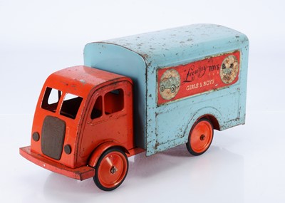 Lot 476 - A 1950's Leeway Toys Large Pressed Steel Transport Van