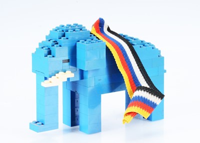 Lot 513 - A Very Rare Lego 'Make-A-Model' Contest Blue Elephant Award