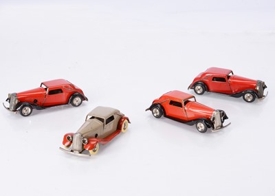 Lot 529 - Tri-ang Minic Tinplate Clockwork 19M Post-War Vauxhall Cabriolets