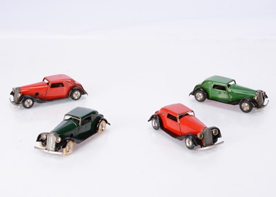 Lot 530 - Tri-ang Minic Tinplate Clockwork 19M Post-War Vauxhall Cabriolets