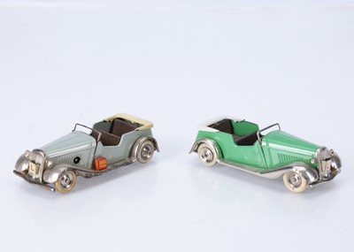 Lot 541 - Tri-ang Minic Tinplate Clockwork 12M Learner's Cars