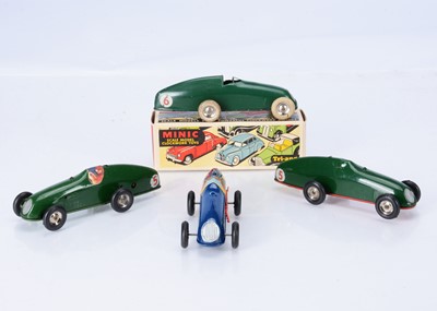 Lot 547 - Tri-ang Minic Tinplate Clockwork 13M Pre & Post-War Racing Cars