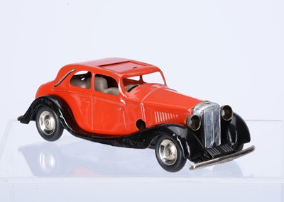 Lot 566 - A Tri-ang Minic Tinplate Clockwork 46M Post-War Daimler Type Sunshine Saloon