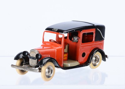 Lot 628 - A Tri-ang Minic Tinplate Clockwork 39M Pre-War Taxi Cab