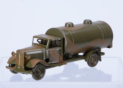 Lot 643 - A Tri-ang Minic Tinplate Clockwork 15M CF Army Petrol Tanker
