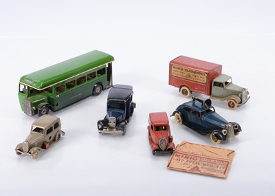 Lot 656 - Pre & Post-War Tri-ang Minic Tinplate Clockwork Vehicles