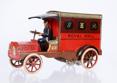 Lot 669 - A Scarce Lehmann Tinplate Clockwork 'Royal Mail' Van EPL 585