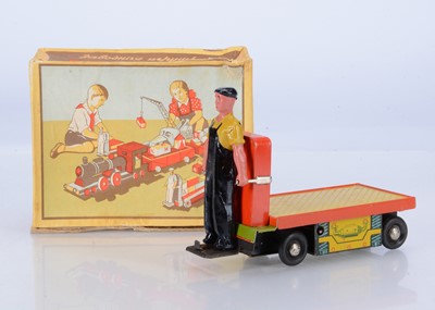 Lot 670 - A Lenin Memorial Factory (USSR) Tinplate Clockwork Baggage Cart