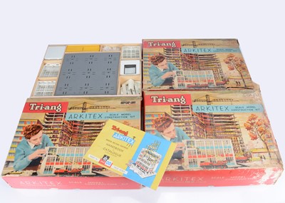 Lot 700 - Three Tri-ang Spot-On 1/42 Arkitex Sets No 2 in original boxes (3)