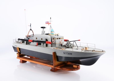 Lot 709 - Wooden kitbuild model of a Vosper Perkasa Motor Torpedo Boat N7736W