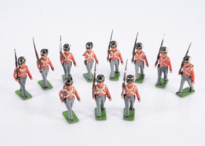 Lot 722 - John Hill for Monarch rare Waterloo Grenadiers (11) - 1 loose and 1 missing arm