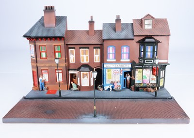 Lot 733 - Britains set 1058PT 1/32 scale London 'Chelsea Street' shop front and pavement - 50cm wide X 25cm deep