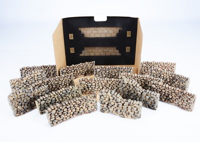 Lot 737 - John Gittins Miniatures resin accessories 'Border Walls' stone-built walls suitable for Zulu War, or Country, scenes