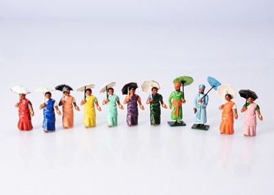 Lot 746 - Marlborough Durbar Series loose Civilian figures with parasols (11)