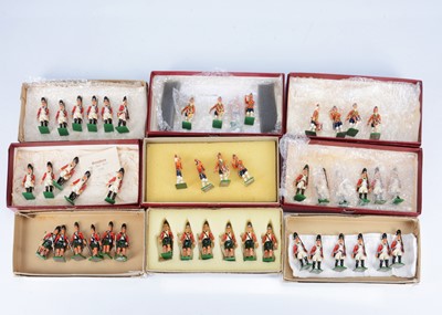 Lot 750 - Boxed New Metal 18th Century British Infantry sets by Union Jacks comprising various regiments (35 in 6 boxes)