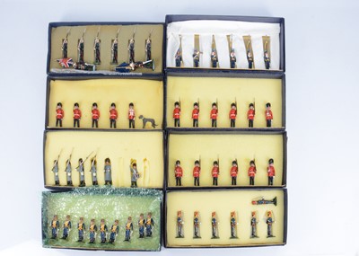 Lot 766 - Blenheim 6pce boxed sets comprising marching Royal Marines Colour Party - with additional Colours and Union Jack bearer