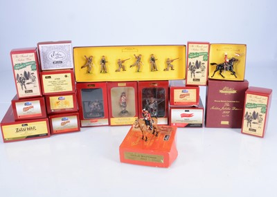 Lot 771 - Britains New Metal boxed figures comprising Britains Collectors Club REDCOATS series no.s 47006, 43016, 50026C, 50036C, 50047C, 2002 Golden Jubilee Dinner HM the Queen Commemorative model