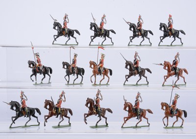 Lot 813 - Gebruder Heinrich Germany 48mm scale British Cavalry (14)