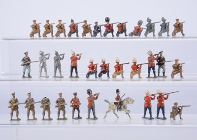 Lot 888 - Various Reka soldiers comprising rare sub 54mm mounted Guards officer