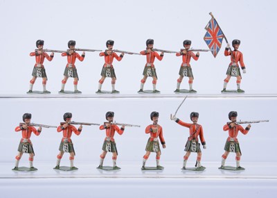 Lot 898 - Noris Germany 60mm scale Scottish in fighting poses (12)