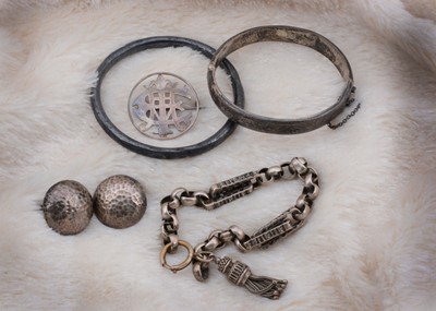 Lot 41 - Two silver bangles