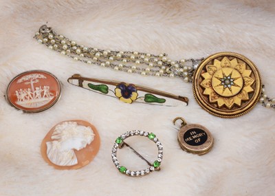 Lot 62 - A shell carved oval cameo brooch