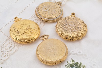 Lot 308 - Four gilt metal Max Factor compacts