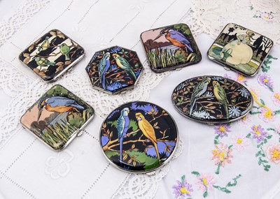 Lot 321 - Seven Gwenda Art Deco foil compacts