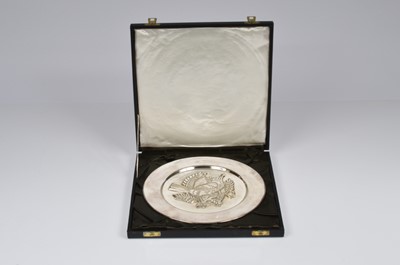 Lot 366 - A 1970s silver limited edition plate from the Churchill Mint