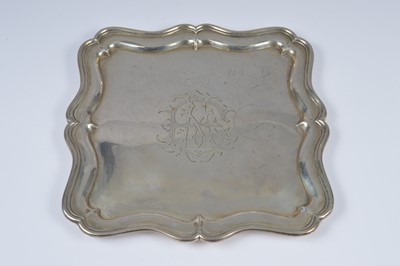 Lot 374 - An Edwardian silver salver by Martin Hall & Co