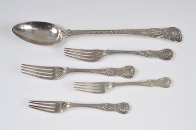 Lot 384 - A large George III silver serving or basting spoon