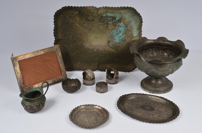 Lot 393 - A collection of Indian metal ware